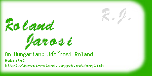 roland jarosi business card